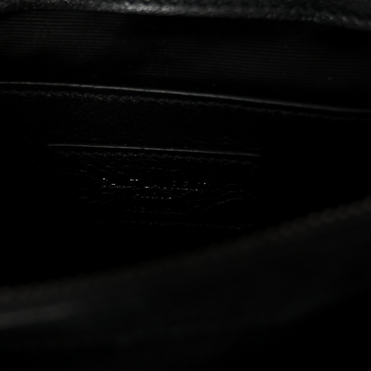 Sheepskin Matelasse Chevron Monogram Medium College Bag Black