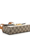 GG Supreme Monogram New Sakai Calfskin Mini Padlock Top Handle Shoulder Bag Beige Ebony Mystic White Sun Oil