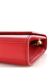 Smooth Calfskin Medium Classic Monogram Kate Tassel Satchel Lipstick Red