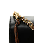 GG Supreme Monogram Calfskin Small Padlock Shoulder Bag Beige Black Cuir