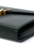 Grain De Poudre Monogram Cassandra Chain Wallet Dark Green
