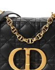 Calfskin Cannage Small Caro Bag Black
