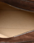 Suede Crocodile Embossed Le Petit Turismo Dark Brown