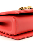 Lambskin Medium Devotion Crossbody Bag Corallo