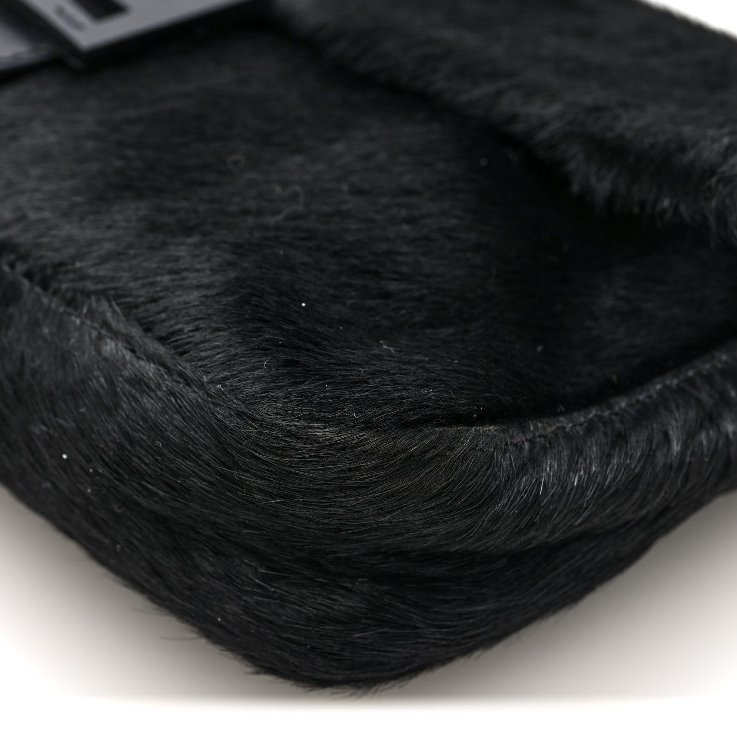 Calf Hair Baguette Black