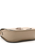 Grained Calfskin La Medusa Flap Shoulder Bag Taupe