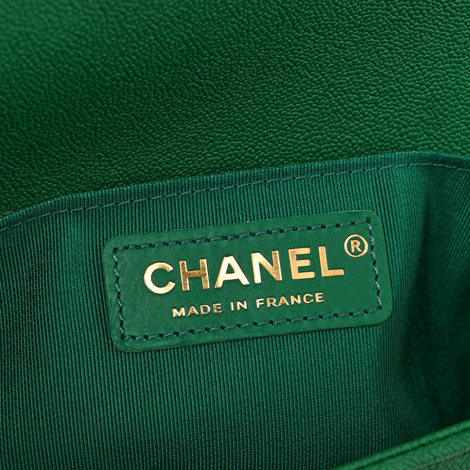 Caviar Quilted Small Boy Flap Green