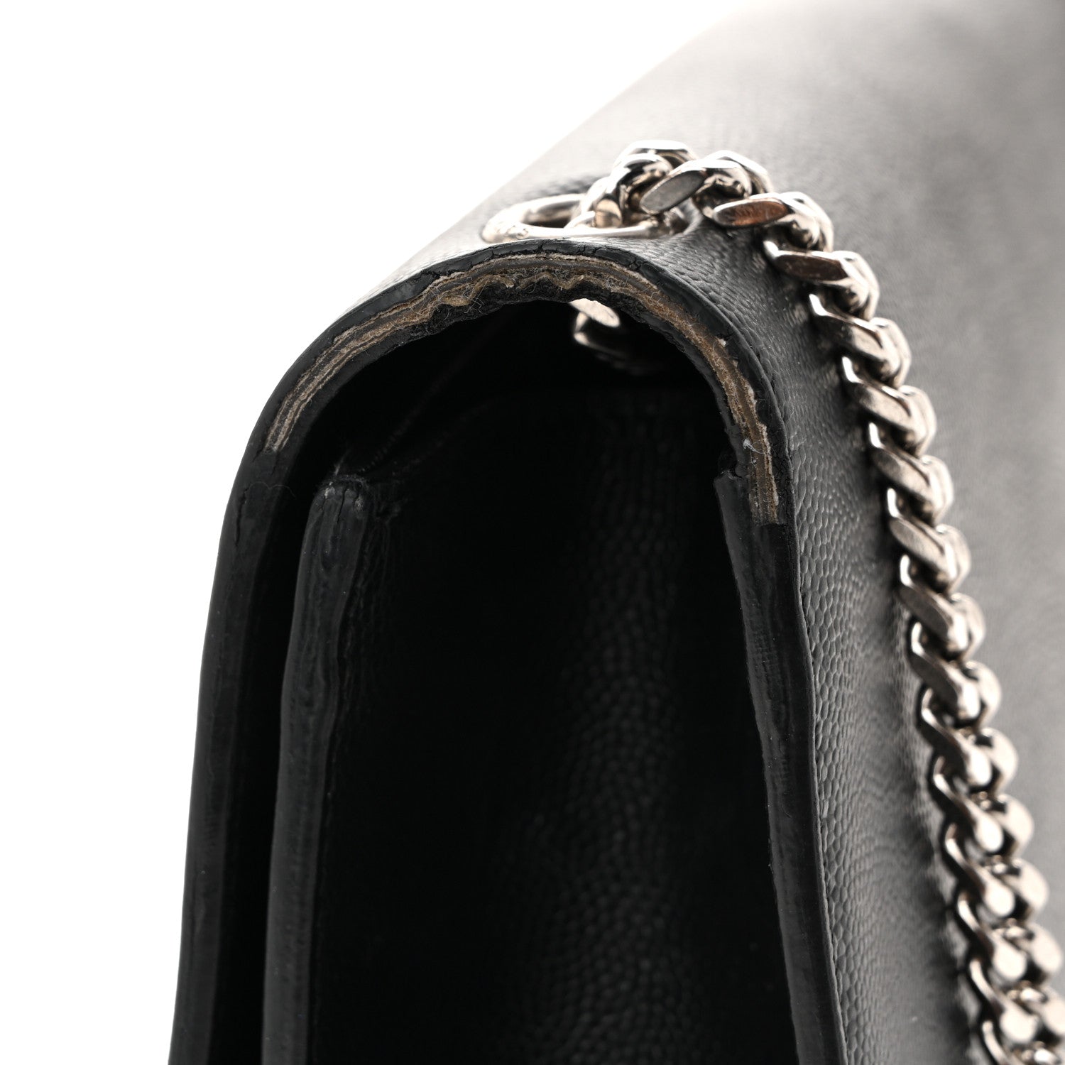 Grain De Poudre Medium Classic Monogram Kate Satchel Black