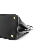 Saffiano Lux Medium Galleria Double Zip Black Black
