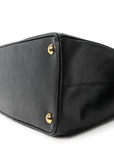 Saffiano Small Galleria Double Zip Tote Black