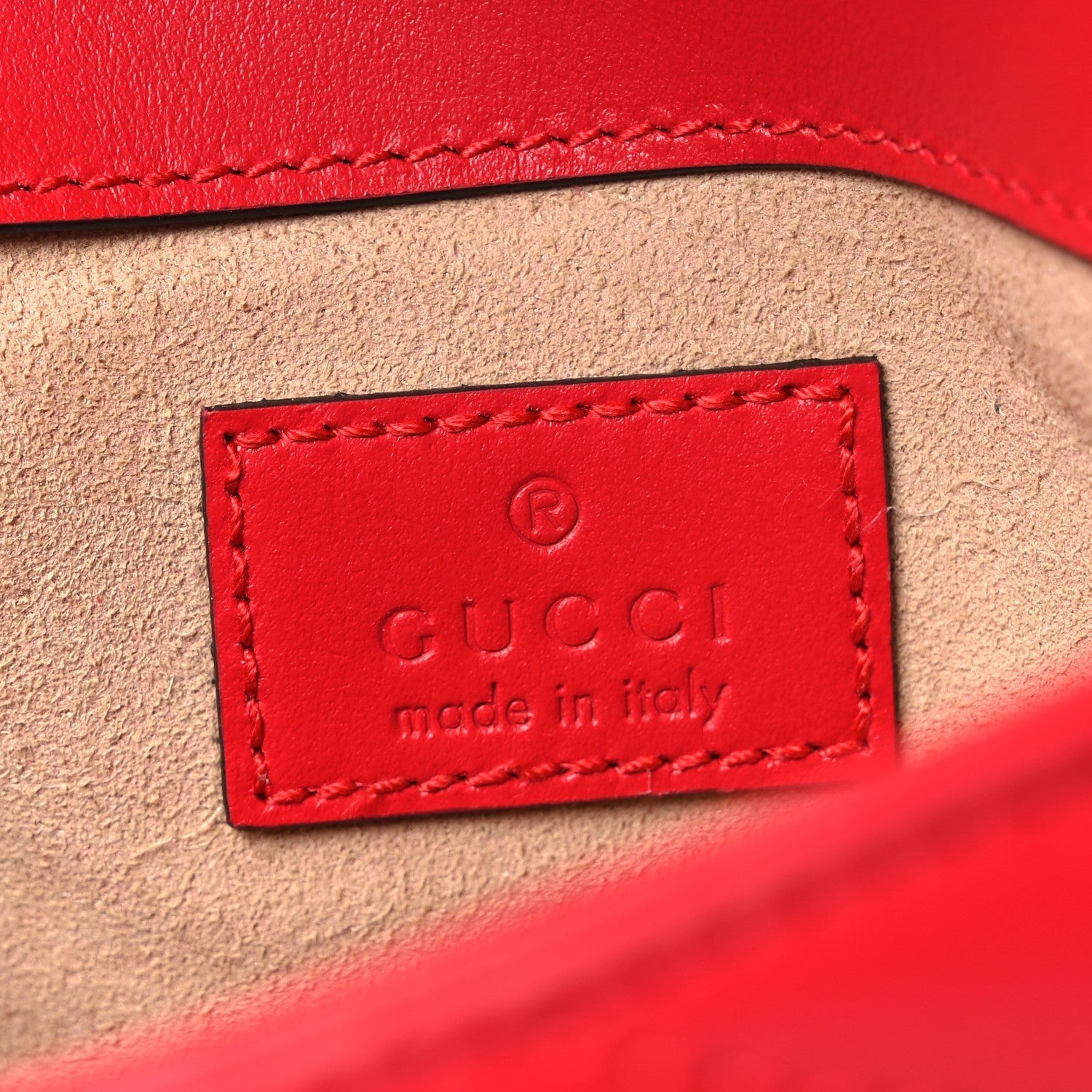 Calfskin Matelasse Super Mini GG Marmont Shoulder Bag Hibiscus Red