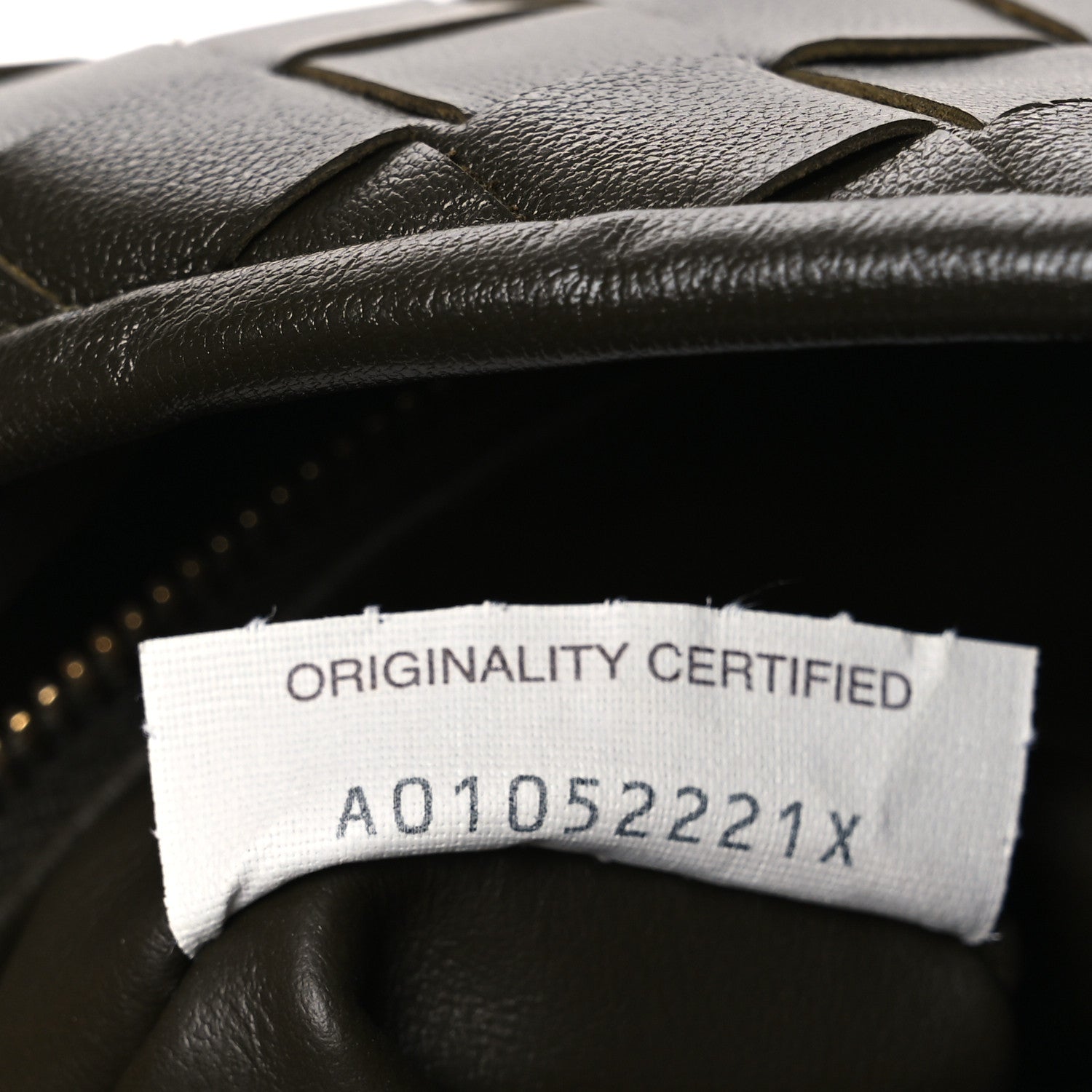 Calfskin Intrecciato Small Hop Kaki