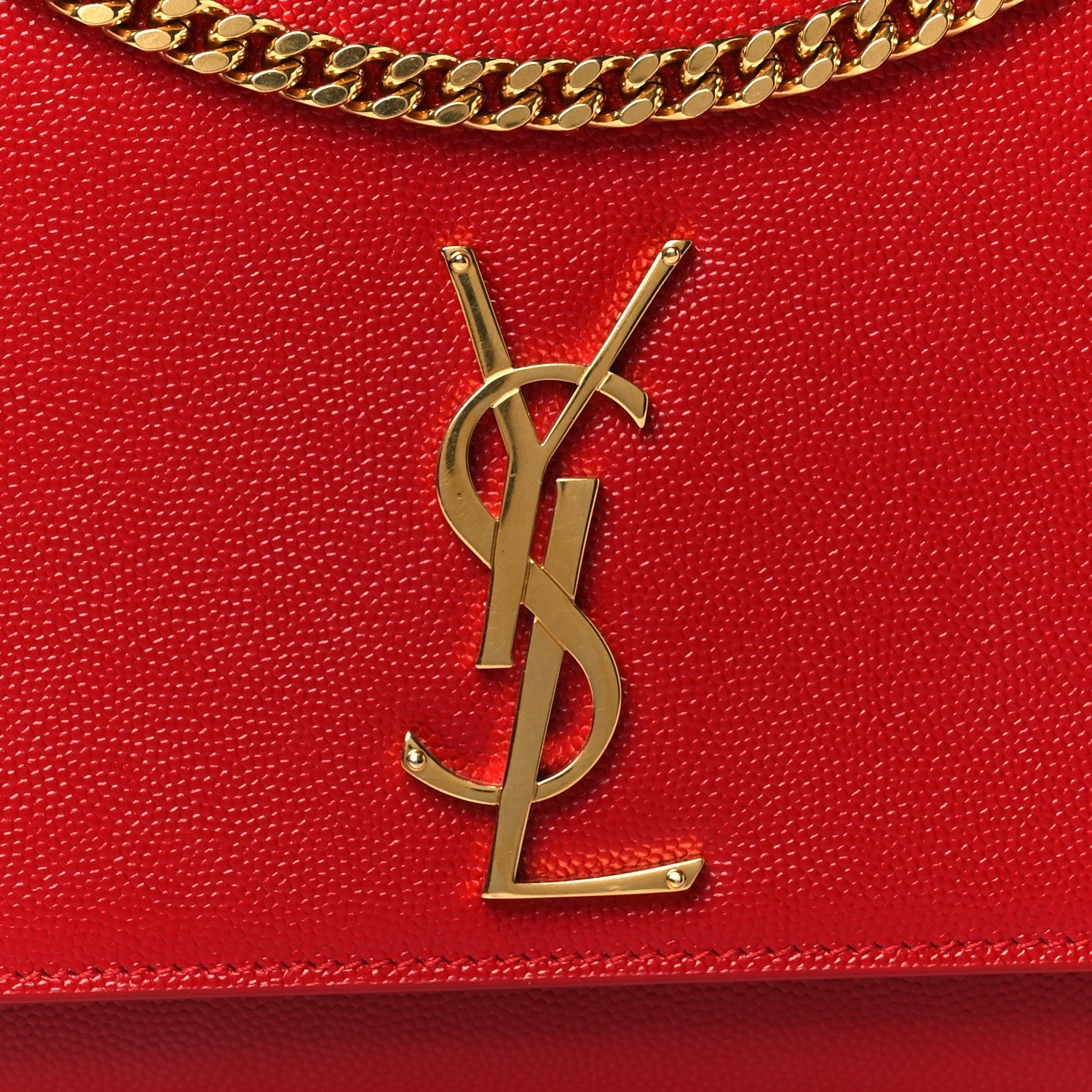 Grain De Poudre Medium Monogram Kate Satchel Red