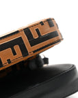 Vitello Dolce F is FNDI FF Embossed Micro Double Baguette Tobacco Black