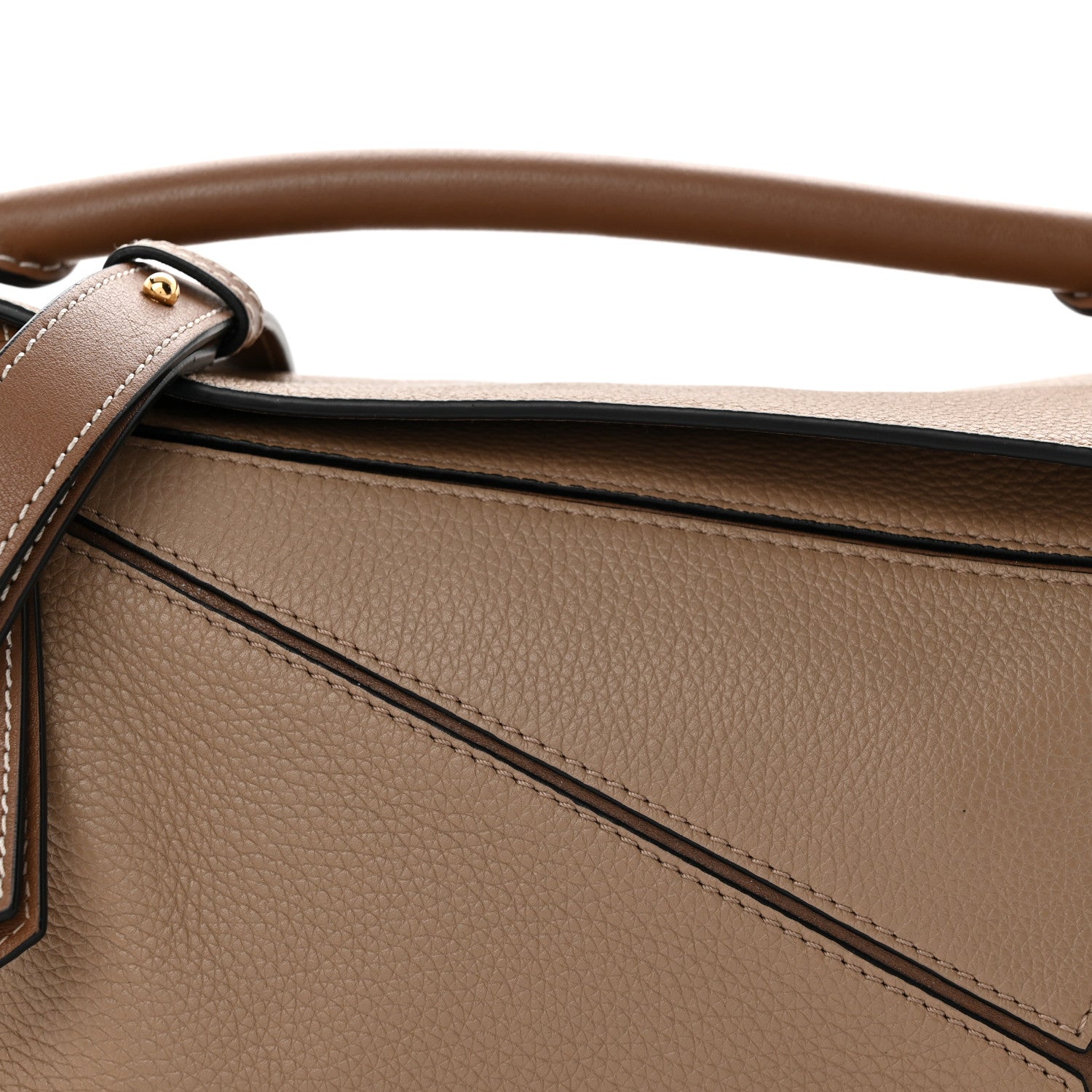 Grained Calfskin Small Puzzle Bag Sand Mink