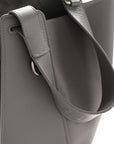 Calfskin Logo Embossed Small Tool 2.0 North-South Tote BLCG Grey