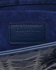 Calfskin Cannage Diamond Medium Lady D-Joy Navy Blue