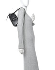 Saffiano Slingshot Shoulder Bag Black