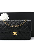 Caviar Quilted Small Double Flap Black
