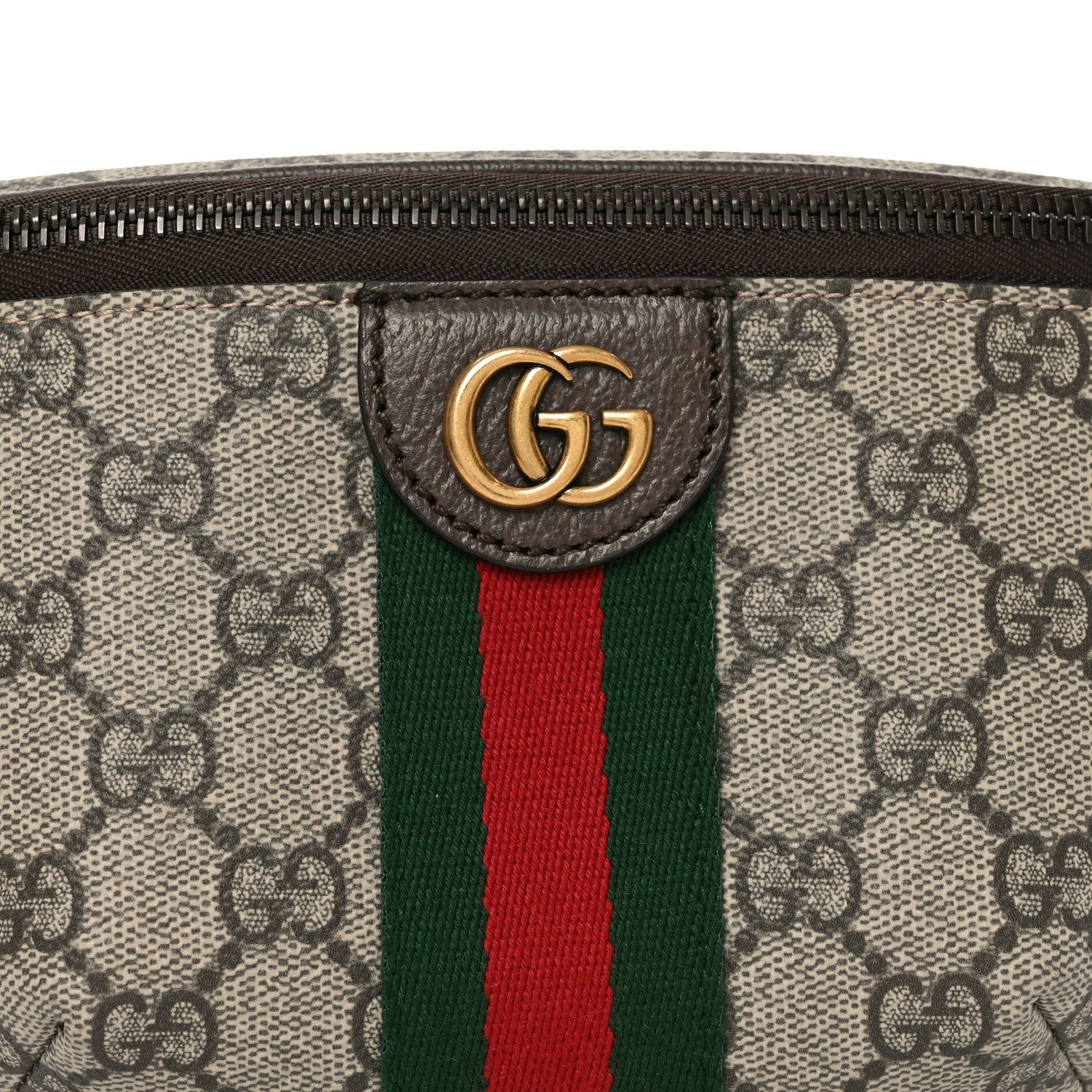 GG Supreme Monogram Web Small Ophidia Belt Bag Beige Ebony New Acero