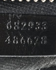 GG Supreme Monogram Textured Calfskin Retro Interlocking G Belt Bag Black