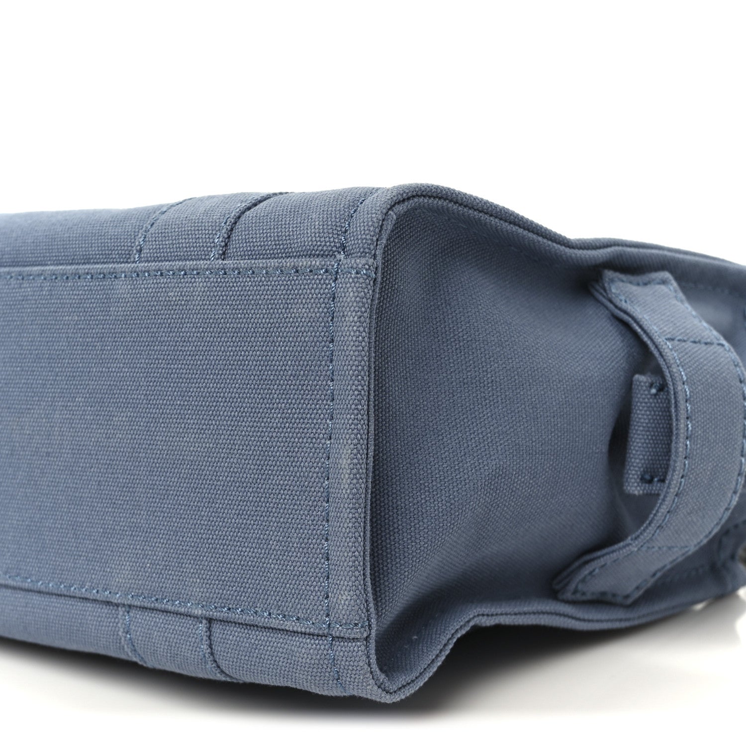 Cotton Canvas Small The Traveler Tote Bag Blue