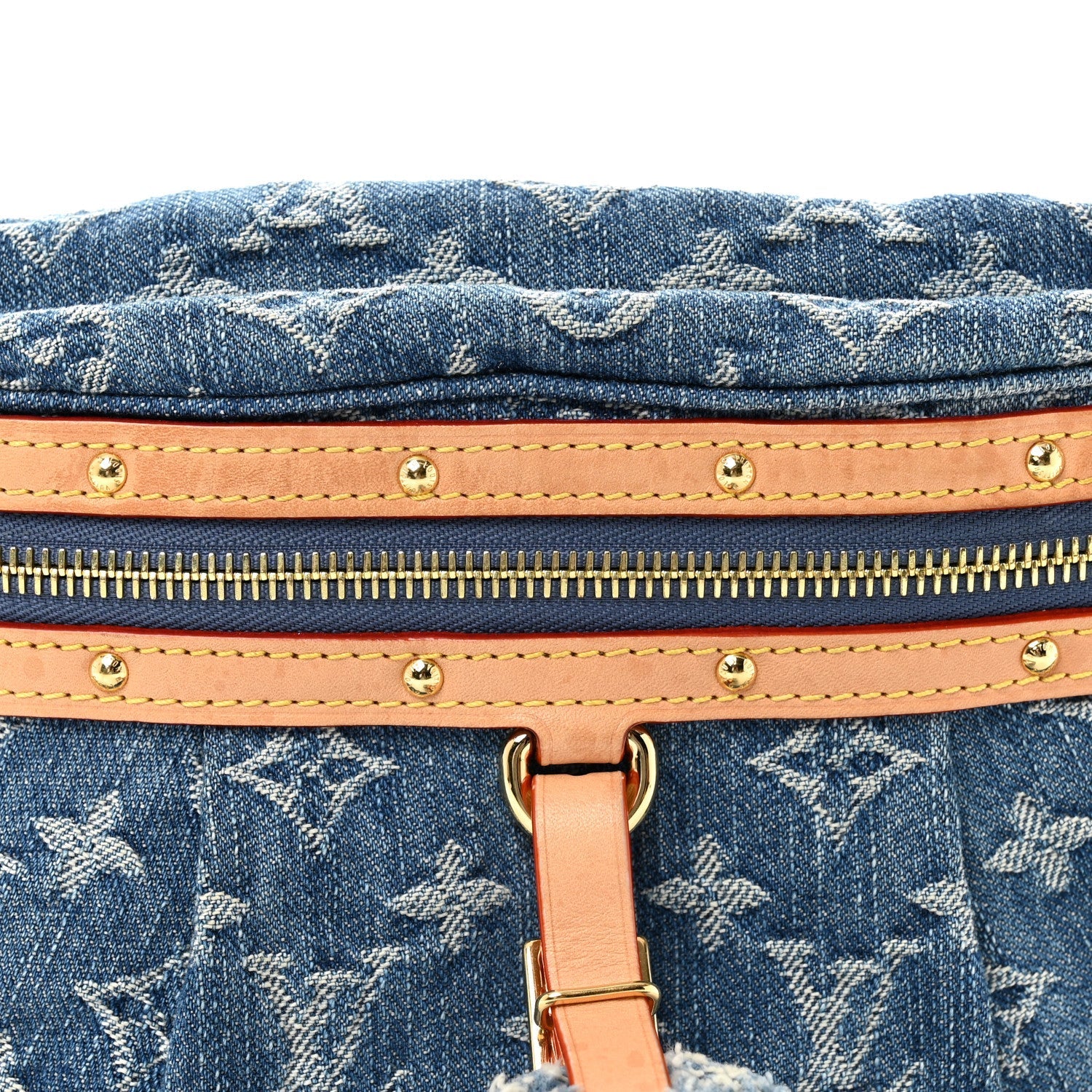 Monogram Denim High Rise Bumbag Blue
