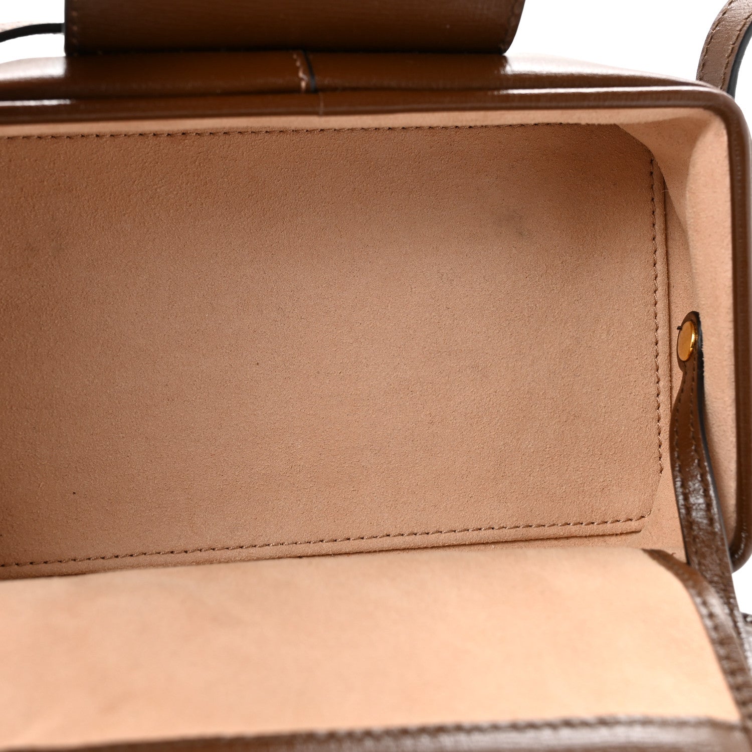 GG Supreme Monogram Mini Clasp Bag Beige Brown