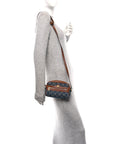 New Denim GG Monogram Dollar Calfskin Mini Ophidia Shoulder Bag Blue Tea Cuir Epilog