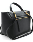 Grained Calfskin Mini Belt Bag Black