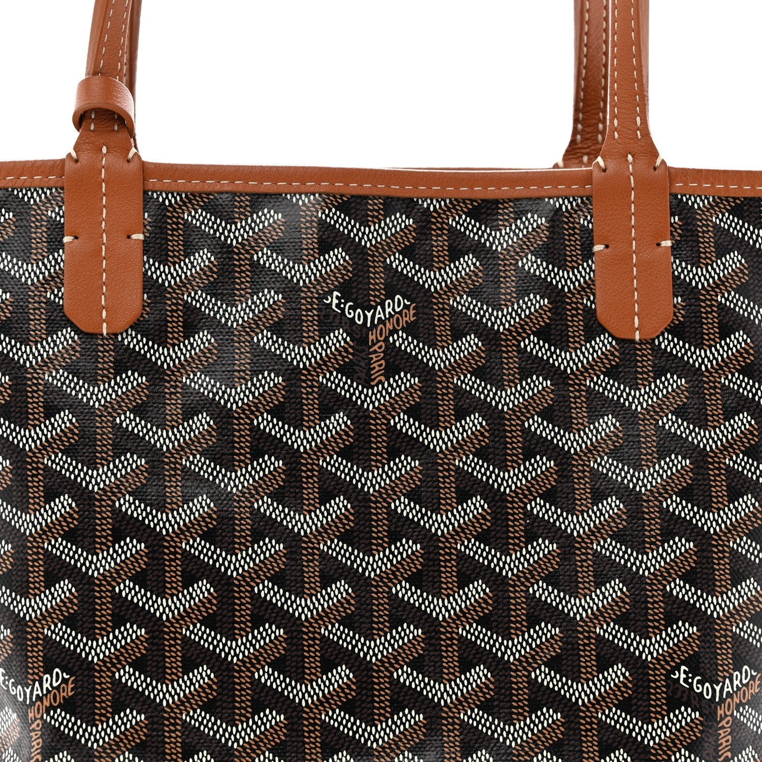 Goyardine Reversible Mini Anjou Black Gold