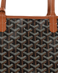 Goyardine Reversible Mini Anjou Black Gold