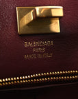 Calfskin Crocodile Embossed Mini Bel Air Carry All Bag Dark Burgundy