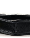Supple Calfskin Cannage Caro Belt Pouch with Chain  Black