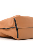 Nappa Calfskin Medium Flamenco Knot Clutch Warm Desert