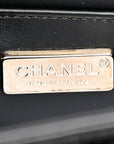 Shiny Alligator Mini Rectangular Flap Black