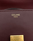Box Calfskin Teen Classic Box Flap Bag Burgundy