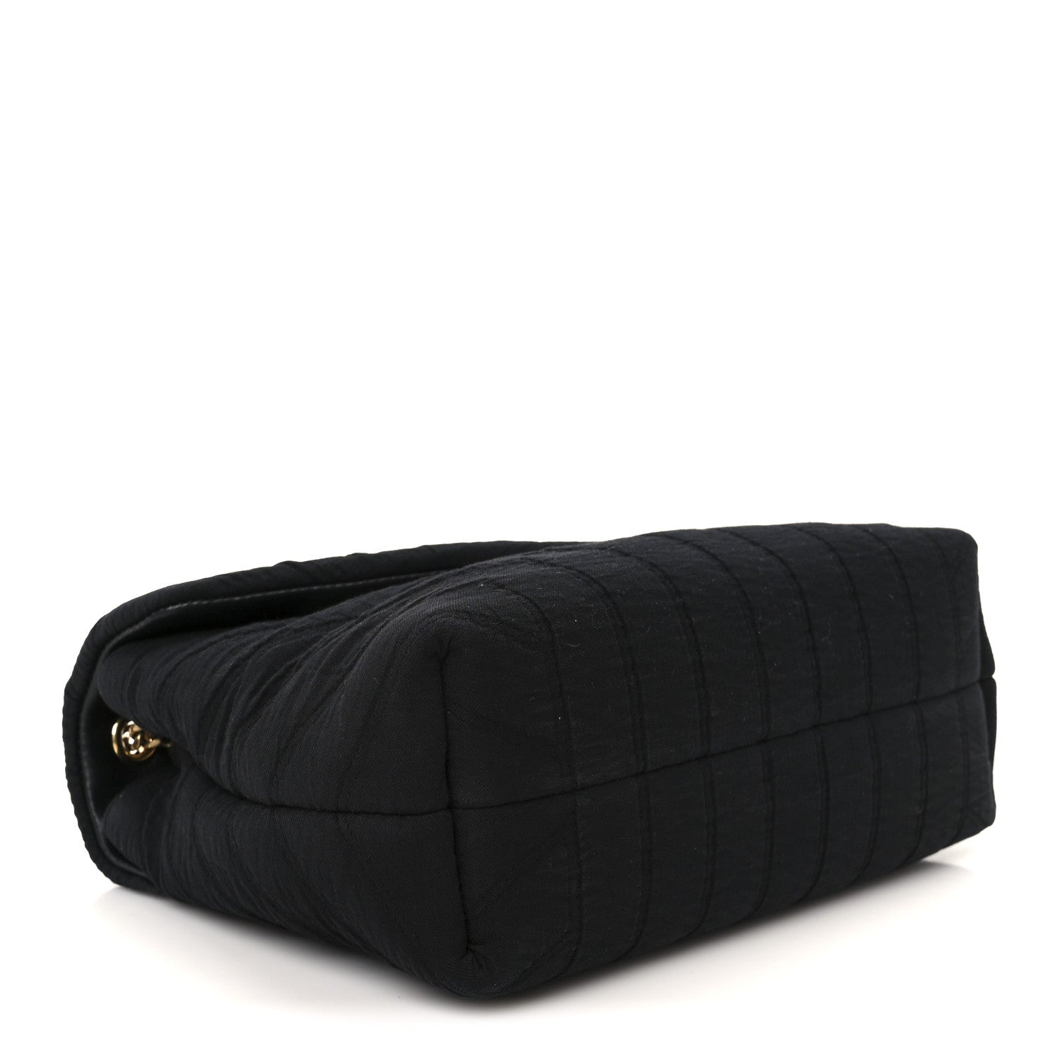 Fabric Y Quilted Monogram Small Loulou Chain Satchel Black