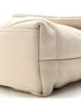 Lambskin Quilted Toy Loulou Puffer Monogram Chain Satchel Blanc Vintage