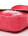 Nappa FF 1974 Embossed Baguette Rosa Fluo