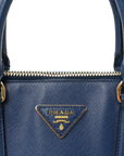 Saffiano Lux Medium Promenade Tote Bluette