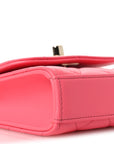 Lambskin Quilted Mini Trendy CC Chain Wallet Pink