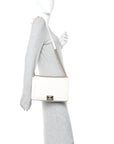 Caviar Quilted New Medium Boy Flap White