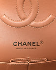 Lambskin Quilted Medium Double Flap Brown