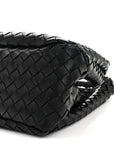 Nappa Intrecciato Small Campana Shoulder Bag Black