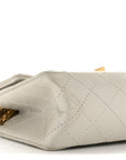 Metallic Goatskin Quilted 2.55 Reissue Mini Flap Silver