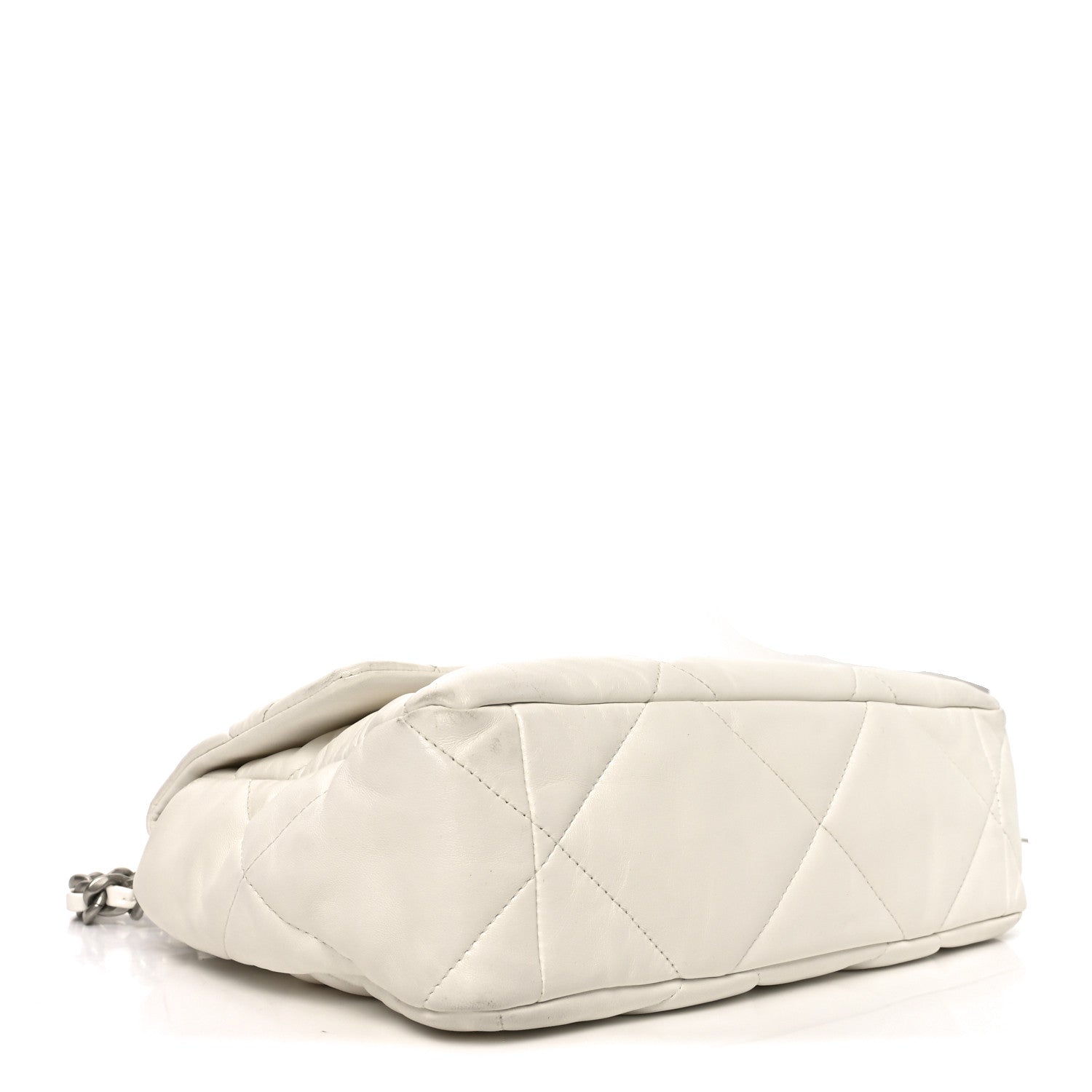 Quilted Large CHNL 19 Flap White