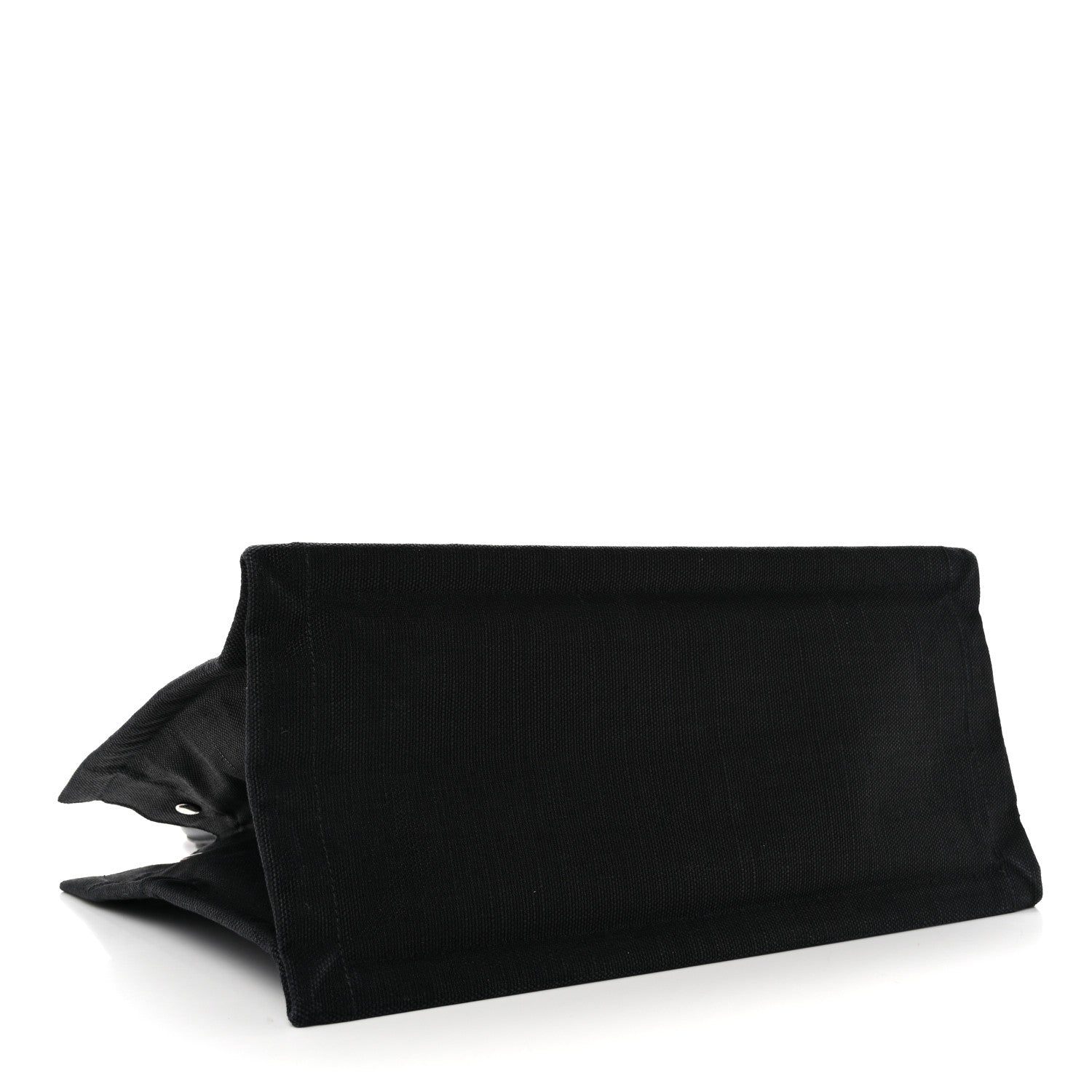 Raffia Linen Calfskin Small Rive Gauche Tote Black