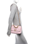 Lambskin Quilted Medium CHNL 19 Flap Light Pink