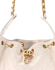 Caviar Quilted Small CHNL 25 Handbag White